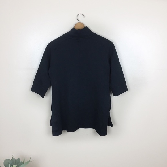 [Nike] Black Zip Up 3/4 Sleeve Activewear Sweatshirt - Picture 6 of 7